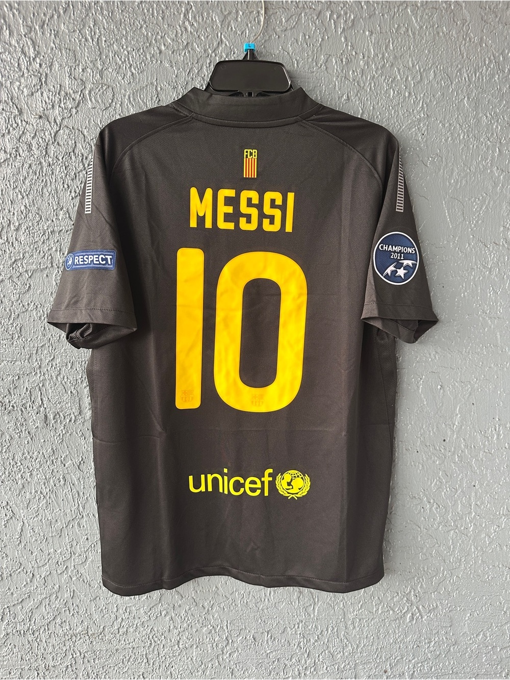 Barcelona Retro Away Black Messi #10 Men’s